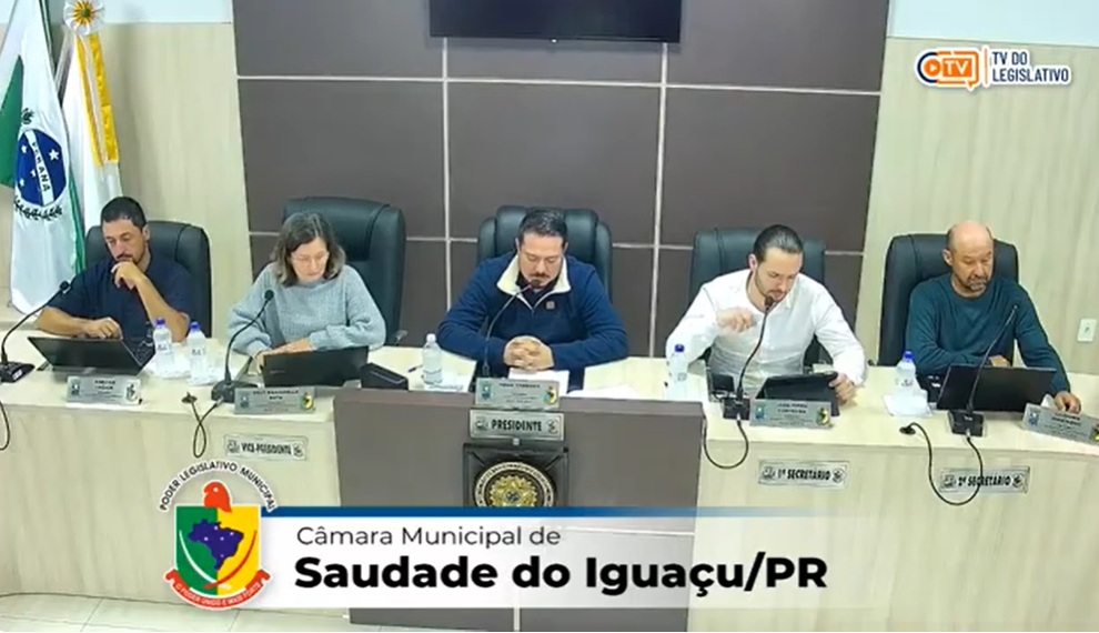Câmara de Saudade do Iguaçu debate fiscalização, transparência administrativa e projetos de interesse público durante a 13ª Sessão Ordinária